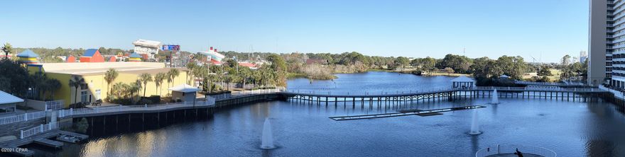 80K in Gross Rental Income Projected! Price improvement. BRING ALL OFFERS!! No elevators needed for this 3rd floor listing in Laketown Wharf! Park in the North garage & walk right over! This resort offers convenient beach access right next to Pineapple Willie's, 5 pools, pickle ball court, poolside bar, Gulf view fitness center, covered parking garage as well as The Wharf restaurant, the Candymaker & an ice cream shop. Enjoy the nightly fountain and light show from the comfort of your huge balcony in this Lake View unit offering 3 bedrooms and a bunk room which can rent up to 10 people! NET income over 60k!! Upgrades to this unit include new Stainless Steel appliances, new flooring in bedrooms and living area, new water heater and a handicap accessible bathroom all replaced in 2020.