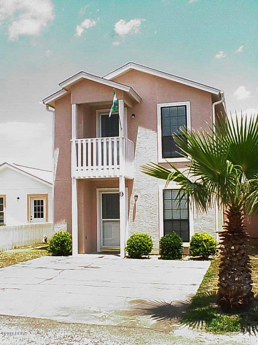 This townhome is right next door to the rear Sand Castles West swimming pool, which makes it a very popular rental! SCW townhomes are very popular and unique in as the buyer becomes the fee simple owner of the land beneath the structure, the back patio and the front driveway; yet it is still a condominium, which means the condominium owner's association takes care of the exterior maintenance. Sand Castles West features two swimming pools, a picnic area with grills, clubhouse and beach access. Please note: Room measurements and photos may not be exact, please verify if important to you.