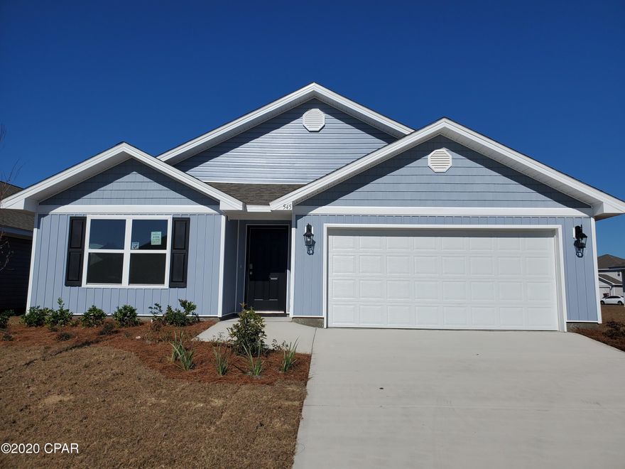 This is the Cali floor plan. As you enter this home you will find quality paint with orange peel textured walls and traditional 8' ceilings. Vinyl flooring

throughout all common areas of the home and carpet in bedrooms. The kitchen is open and spacious with a center island and includes a pantry, beautiful stained

cabinetry and durable laminate countertops as well as a Kinetico water filtration system. This home is being constructed with the Zip Sheathing system, providing greater protection than a traditional housewrap from damages due to wind, rain, and extreme weather.

A standard Smart Home package includes a KwikSet keyless entry, Skybell doorbell, automated front porch lighting, an Echo
Dot device, and Quolsys touch panel which can be integrated to control your lighting, thermostat, front door and so much more.
A builder 10 year structural warranty is also included.

Pictures, photographs, floor plans, elevations, features, colors and sizes are approximate for illustration purposes only and will vary from the homes as built. Home and community information including pricing, included features, terms, availability and amenities are subject to change and prior sale at any time without notice or obligation. For Move-In/Completion Estimates: Ready dates are estimates only. Timing of completion of construction and buyer move-in are subject to contingencies contained in home purchase agreement and governing jurisdictions issuance of a certificate of occupancy, and may change due to forces majeures and other delays or disruptions outside the reasonable control of the Builder.