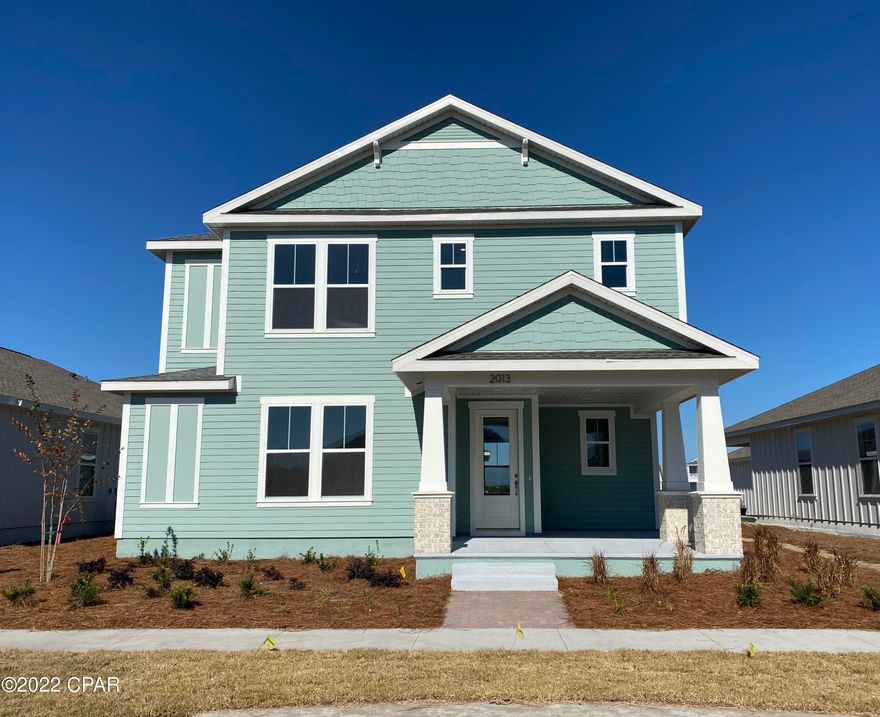 Beautiful new Captiva plan built by Samuel Taylor Homes in SweetBay has 4 BR + study and a 3-Car Garage! Entertain inside and out with the open floor plan and large covered rear lanai and front porch. The island kitchen has marbled Quartz tops, a butler's pantry area, large walk-in pantry and stainless appliances including a gas range! The huge master retreat features a tray ceiling, walk-in closet, dual vanities, and large walk-in tile-to-ceiling shower. Luxury finishes include craftsman trim package, 8' tall doors throughout, and more! SweetBay is a walkable community with unrivaled amenities: dock with North Bay access, parks, junior olympic pool, basketball and sports court, miles of trails and future marina & town center! New home buyers even get Priority Access to University Academy