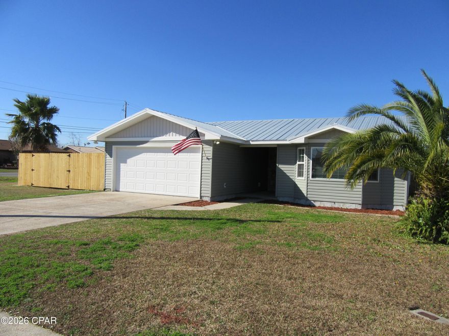 Recently renovated 3-bedroom 2 bath home on a large corner lot with fenced back yard located minutes from Tyndall AFB and shopping. Vinyl wood planking and tile throughout, with new granite counter tops. All property sizes and ages are approximate, please measure and/or verify if important.

School assignments are subject to change, please check with Bay County for most accurate information.