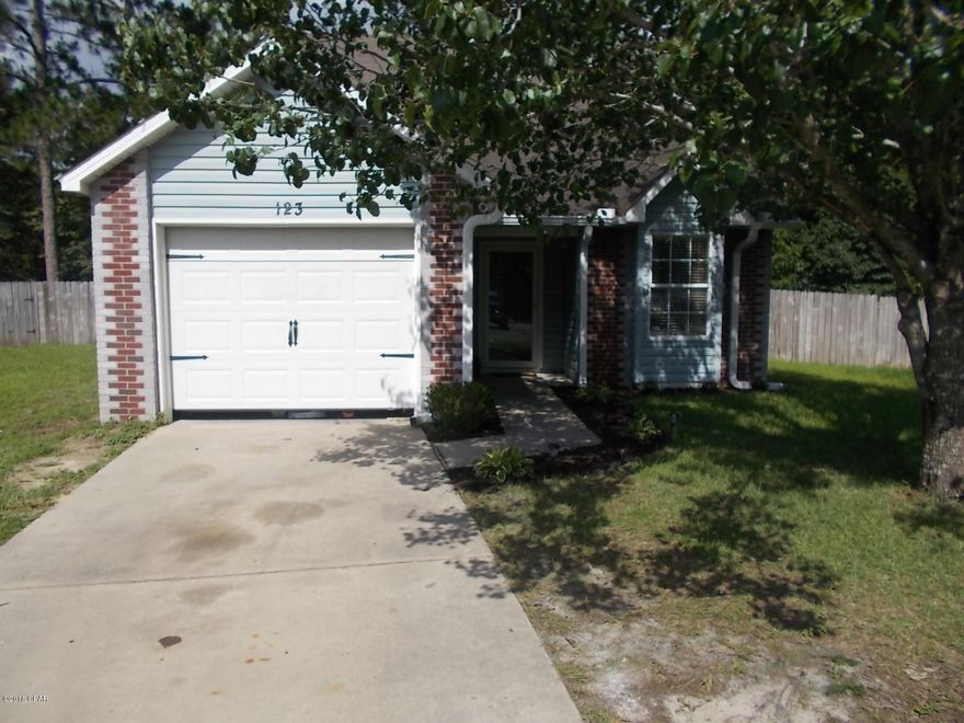 Up dated, 3 bedrooms/2 Baths, in the popular Brittany Woods Park subdivision. Kitchen has all new Stainless Steel appliances,new wood and tile floors. Pantry in kitchen. Separate dining area,living room,In lovely 2 story home master is down stairs with his and her closets. Up stairs is two bedrooms ,bath 

with loft area,play or office area.

Very private back yard, privacy fence. Also has a 10 x12 storage building. Home sits at the end of a cul-de-sac, large lot, very private. Call for your showing today.ate. Close to Tyndall, schools, restaurants,shopping.