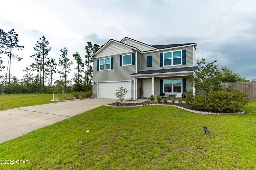 Looking for a 5-bedroom 3 bath home, look no further.  This home features two living areas in addition to a flex space which could be used as an office, formal dining room or for home schooling.  The open floor plan on the first floor features a great room that is open to the kitchen.  The large kitchen island with updated beadboard, the new kitchen backsplash and updated stainless steel appliances create a great space for the creative cook.  Immediately off the great room is a bedroom and full bath for your guest.  The master bedroom is located on the second floor and features an en suite bathroom with a separate shower, tub, double vanities and a walk-in closet.  Three bedrooms, a full bath, and a loft space are also located on the second level. The backyard playhouse and gazebo(with furniture) convey will sale of property.