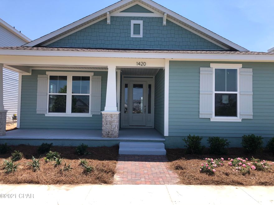 This Orchid Boat Builder model is an open contemporary 3-bedroom / 2-bath floor plan. The kitchen features granite countertops & stainless steel appliances with a laundry room off the kitchen. Highlighting a living area off the large covered back porch and separate dining space. Spacious master suite with tray ceiling, double sinks, walk in tiled shower, linen closet, & walk-in closet. Great covered porches on the front of the home and the back. Lots of design possibilities for your back yard space + fences allowed. Energy efficient & low insurance rates!

Enjoy the sense of community at SweetBay with parks, amphitheater, resort swimming pool, basketball court, ponds, sidewalks and trail system that leads to North Bay! Top-rated K-8 University Academy is located within the community.