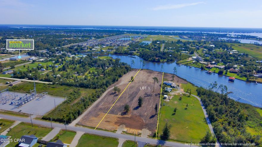 GULF ACCESS IN FAST-GROWING SOUTHPORT FL • CLEARED WATERFRONT ACREAGE DOUBLE LOT CAN BE SPLIT• NO HOA
One of the best waterfront values in Bay County's fastest-growing area--fully cleared, no HOA, and ready for your vision. This 3.58-acre Bay Crest parcel offers rare scale and privacy on Gainer Bayou with approximately 216 feet of waterfront and boating access out to North Bay and beyond.
Located next door to another Bay Crest property known for exceptional waterfront value, this tract is ideal for a private estate, family compound, or a small boutique development. The County has indicated the potential for up to five homes (buyer to verify final density, entitlements, and infrastructure requirements), giving builders and investors real upside on a stretch of waterfront land where opportunities like this are getting harder to find.
Zoned R-2 Residential, the property offers flexibility for a range of residential uses. You'll appreciate the practical side too: paved road access, nearby public utilities (water and electric available; septic required), and no HOA or deed restrictions holding you back. Bay Crest zoning also allows design flexibility, including the option for certain accessory structures such as a workshop, garage, or guest suite positioned in front of the main residence (buyer to verify intended site plan and permitting).
The location makes this even more compelling. You're just minutes to Lynn Haven, with easy access to Panama City, Northwest Florida Beaches International Airport, and the beaches--plus growing daily convenience nearby. With continued growth pushing north and outward, Southport is quickly becoming one of the most watched areas in Bay County for those who want space, water access, and long-term value.
If you've been waiting for a cleared waterfront tract with acreage, flexibility, and strong upside this is the one to see.
Note: Lot boundaries are approximate and for visualization only. Recent survey available. Buyer to verify all information deemed important, including zoning, density, utilities, waterfront measurements, and navigability/boat access.