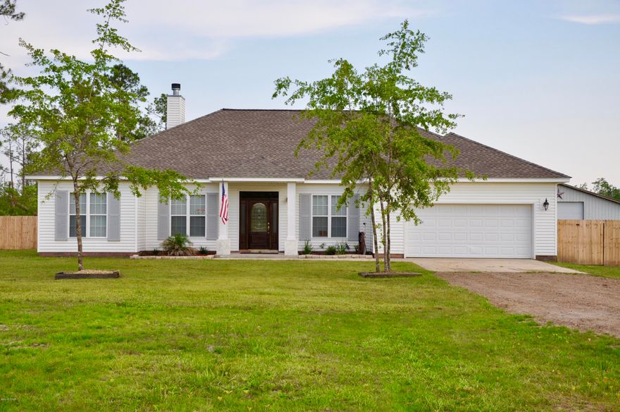 Beautiful country home on newly paved Webber Rd just 30 minutes to town! 4 Bedrooms, 3 full baths, office, attached 2 car garage and huge detached barn/ workshop. Summer fun awaits with 24X44 ABOVE GROUND POOL WITH DECK AND 6 PERSON HOTTUB!  Tons of living area! Large open living room with wood burning fireplace, wet bar with wine cooler and French doors leading to covered patio and pool deck. Kitchen has all stainless appliances, breakfast bar, dining area and loads of cabinets with pull-out storage. Master bedroom opens up to covered patio and pool deck and has a giant master bath with double vanities, jacuzzi tub, walk-in tile shower, separate water closet, and his and her walk-in closets. There are two additional bedrooms with a full bath between them and a fourth bedroom (or separate master) with its own wing, full bath and access to covered patio and pool deck.  There is a formal dining room and an office/study.  The laundry room has plenty of cabinets for storage, a folding counter, utility sink and leads out to the attached 2-car garage with separate side entry door.  This entire house has amazing flow and functionality.  Those who like to tinker will fall in love with the 1920 SQFT detached barn/workshop with brand new 12x12 roll up door and its own 125 amp breaker. 
All of this on just over 5 acres and 30 minutes to town.  This one won't last long!  Schedule appointment to see it today! All sizes and dimensions approximate - buyer please verify if important.