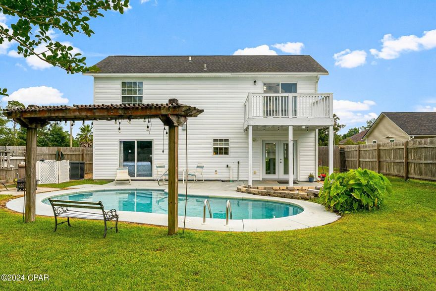 'CURRENTLY UNDER CONTRACT, SELLER WILL CONSIDER BACKUP OFFERS
Welcome to 509 William Way, a charming home nestled in a serene cul-de-sac in the heart of Panama City. This beautiful property offers an ideal blend of comfort and convenience, perfect for those looking to enjoy a peaceful lifestyle.
As you arrive, you'll be captivated by the picturesque views of the surrounding nature, with a beautiful bay just behind the property with 80 feet of waterfront access that feeds into north bay where you can fish, kayak and enjoy wildlife. The home is situated at the end of a quiet cul-de-sac, offering privacy and minimal traffic.
Inside, you'll find 4 spacious bedrooms, including a master suite conveniently located downstairs. The master suite is well lit with a large sliding glass door offering easy access to the pool. Additionally, there is a versatile bonus room with a deck, ideal for a home office, playroom, or additional living space.
The kitchen is equipped with stainless steel appliances, ample counter space, and a cozy breakfast bar, making it a delightful space for preparing meals and gathering with loved ones. The bright and airy living spaces are filled with natural light, creating a warm and inviting atmosphere throughout the home.
Step outside to the spacious backyard, perfect for entertaining and relaxation. The private pool, pergola, and ample space for outdoor activities make it an ideal spot for family gatherings and summer fun.
The location of this home is unbeatable, with convenient proximity to schools, shopping centers, and recreational facilities. Tyndall Air Force Base is just 7 miles away, making it an excellent choice for military families. For boating enthusiasts, find several nearby boat ramps providing easy access to water activities.
Don't miss this opportunity to own a piece of paradise.