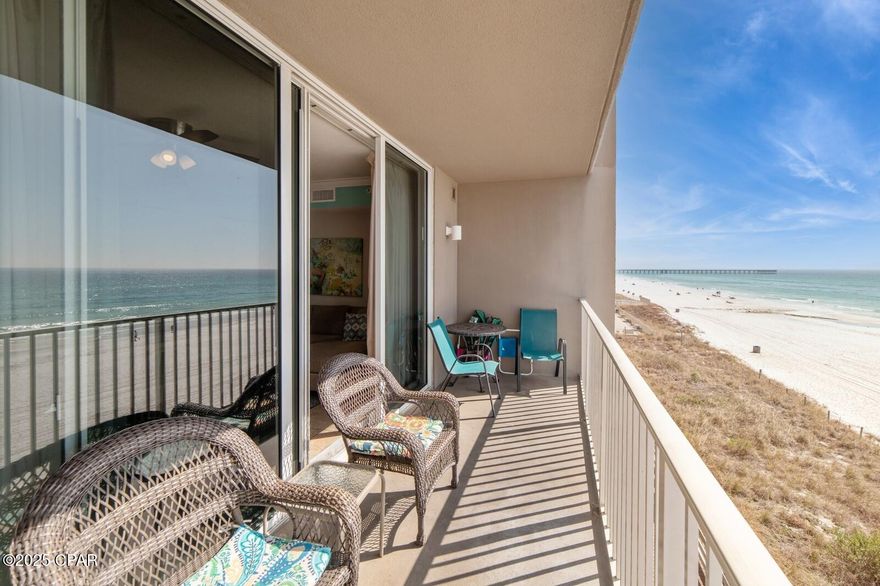 Incredible vacation rental! 2 large bedrooms, 3 bathroom + bunk room. Easy access to condo, no need to use elevators, a wonderful luxury for guests and owners alike. Best of all the view of the beach is spectacular. Walking distance to Pier Park, 3 pools, exercise room and on site restaurant and tiki bar.