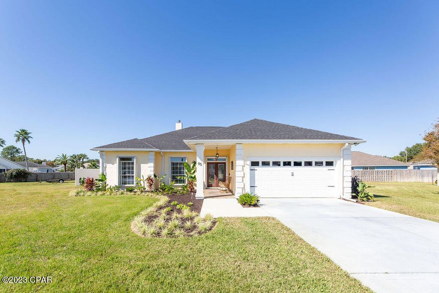 'CURRENTLY UNDER CONTRACT, SELLER WILL CONSIDER BACKUP OFFERS' This beautiful home is located in a wonderful cul-de-sac in the greatly sought-after golf-cart-friendly Summerwood Subdivision.  Being centrally located in Panama City Beach, shopping, restaurants, and beach access are only 2 minutes away.  The home offers an open concept, 10 foot high ceilings throughout, split floor plan with many updates including: HVAC & Ecobee thermostat (2021), paint outside (2022), paint inside (2021), entry lights (2023), professional landscaping (2022), double front door (2020), hot water heater (2019), new roof (2019), screen enclosed saltwater pool & large tiled lanai (2017), new underground sprinkler heads (2023), LVP flooring and crown molding throughout, rain gutters (2022), ring doorbell and electronic door locks (2020).  The is equipped with smudge-proof stainless steel appliances, granite countertops and multiple dining areas.  The spacious living room overlooks the pool and boasts a gas fireplace with built-ins.  The ensuite includes lanai access, double vanity, and large double head tile shower.  The large backyard is fenced with 6 ft. vinyl and contains a storage building with power.  The windows come equipped with hurricane shutters. Schedule your showings today!