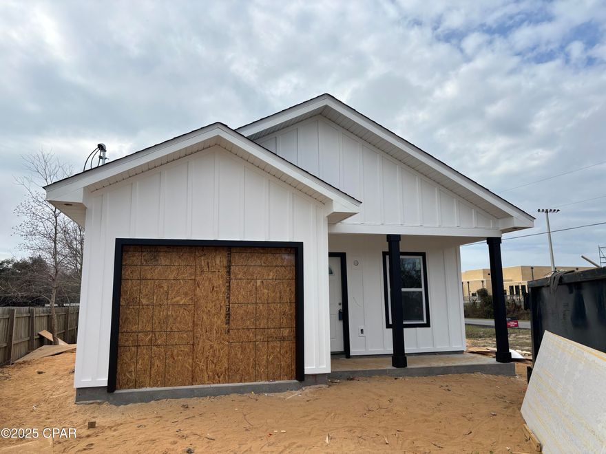 CURRENTLY UNDER CONTRACT, SELLER WILL CONSIDER BACKUP OFFERS ***New Construction Home*** located on a large corner lot in Springfield.  This home features 3 bedrooms / 2 baths and 1300 square feet of indoor living space. 
The open floor plan combines the spacious living area with a modern kitchen that offers plenty of storage.  The master suite includes a walk-in closet, double vanity and tiled shower. The home also features a 1 car garage as well as a covered patio. There are many dining, shopping and entertainment options a short distance away.  Convenient to Panama City Beach & TAFB.
***Construction is scheduled to be completed at the end of March*** 
Professional photos will be added at that time.  Schedule your showing today!
