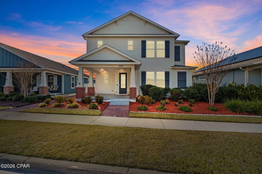 Move-in ready 3-bedroom, 2.5-bath ''Captiva'' floor plan located in the highly sought-after SweetBay community of Panama City--offering the perfect blend of bayfront living, modern comfort, and unbeatable convenience.

Designed with entertaining in mind, the first floor showcases a spacious open-concept layout seamlessly connecting the living, dining, and kitchen areas. The chef's kitchen features stainless steel appliances, a smart refrigerator, a gas stove, an oversized island, and an expansive walk-in pantry--ideal for gatherings both large and small. A dedicated office/flex space with double doors on the first floor provides the perfect setting for working from home, a playroom, or a hobby space, along with a convenient half bath for guests.

Upstairs, you'll find a versatile secondary living room/flex space, perfect for a media room, additional lounge area, or study space. Two generously sized guest bedrooms, a full bathroom, and a laundry room complete the second level. The oversized primary suite is a private retreat featuring tray ceilings and a spa-like ensuite bath with double vanities, an oversized walk-in shower, a spacious walk-in closet, and a private water closet.

Step outside to enjoy the screened porch overlooking a fenced backyard--perfect for relaxing evenings, pets, or outdoor entertaining. Additional highlights include newly installed Levelor window shades throughout, a detached 2-car garage, and an additional parking pad.

Located just minutes from Tyndall Air Force Base, historic downtown Panama City, and the stunning beaches of the Emerald Coast, this home offers exceptional access to shopping, dining, and waterfront recreation.

Residents of SweetBay enjoy resort-style amenities including bayfront access, miles of walking trails, parks, playgrounds, and the popular University Pool--bringing together community charm and coastal lifestyle in one extraordinary neighborhood.