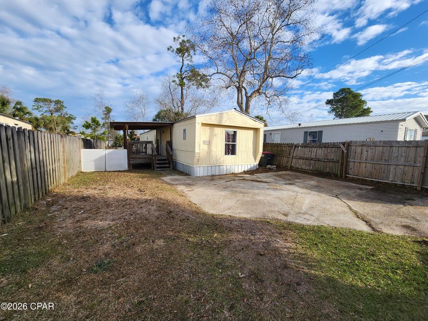 Rare two-unit opportunity on one parcel in Panama City Beach with R-4 zoning and multiple exit strategies. This property includes two mobile homes—a 3BR/2BA and a 2BR/2BA—with separately metered utilities, city water and sewer, and utilities already in place, making it an ideal setup for investors, house-hackers, or builders looking for flexibility. The 3BR/2BA needs only minimal repairs and cleanup to get rent-ready, while the 2BR/2BA is currently rented for $1,050 per month with a month-to-month tenant who pays their own utilities, providing immediate income with simple management. Located across the street from a canal, the property offers strong upside whether you keep both as rentals, improve the 3/2 to maximize cash flow, live in one and rent the other, or pursue future development—seller has confirmed with the county that a duplex could also be built on the lot (buyer to verify zoning, setbacks, density, permitting, and all requirements). Call agent for showing information. Buyer to verify all information deemed important, including zoning/build potential, measurements, and rental details.