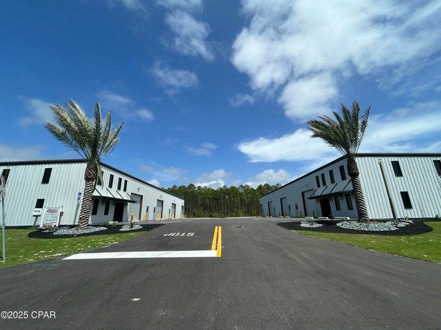 Brand-new warehouse and office space available on West end of Panama City Beach, located close to Hwy. 79, Airport, Pier Park and amongst a lot of other businesses in the commercial industrial park.  Warehouse height is 20' with 12' doors and floor space is 7,540 sq.ft. and office space is 3,120 sq.ft. with 8' ceilings, totaling 10,660 sq.ft.  Adjacent warehouse and office building is a replicate and available for lease as well, to total 21,320 sq.ft.  Monthly rent is $16,000/month with tenant responsible for utilities, maintenance and insurance.