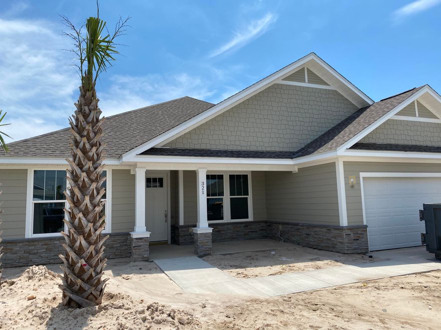 NEW CONSTRUCTION KITTIWAKE GOLD 4/3-located in Panama City Beach's desired BREAKFAST POINT subdivision built by Southern Coastal Homes-Offering quick easy access to TAFB, the white sandy beaches of the Gulf of Mexico, Publix anchored shopping center, Breakfast Point Academy-Rated A (walking distance) and the famous Pier Park. INTERIOR features of this coastal inspired home offers a private grand Foyer entrance, large volume Great Room open to a chef's kitchen with gas cooktop, separate oven with large center island, custom cabinetry with soft close drawers and stainless steel appliances. Large Master Suite w/ expansive tiled shower, double vanity and large walk-in closet. Office/4th Additional Bedroom, two more Bedrooms with easy access to another full bath, Dining Room and Laundry Room... EXTERIOR features a large 2 car garage, covered lanai, covered front porch, fully sodded yard with Rain Bird sprinkler system. This home is a KITTIWAKE GOLD home with upgraded finishes including luxury vinyl plank flooring, granite countertops, stainless steel sink, tiled Kitchen back splash, Moen plumbing fixtures, Whirlpool "Gourmet Kitchen" appliances, gas cooktop and much more. See the full list of GOLD STANDARD FEATURES, available DIAMOND ADDITION items and finish boards in the document section of this listing.