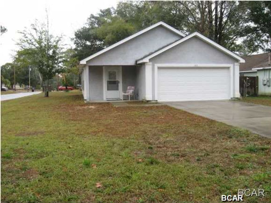 New foreclosure listing! This great starter home or investor property has many upgrades and is a must see. This home is situated on a large corner lot ready and for your family! The location is excellent and conveniently located to shopping, restaurants, and Tyndall Air Force Base. All info and measurements are approximate and must be verified.