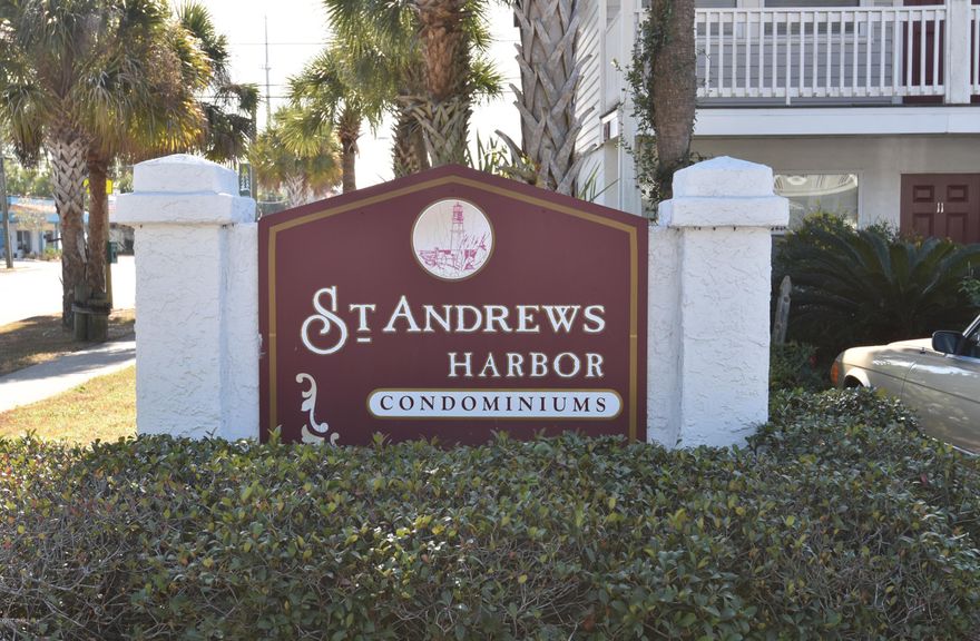 St. Andrew's Harbor ... 1/1 ... balcony.  Only 1/2 block to St. Andrew's Bay ... dining, shopping, entertainment, St. Andrew's Marina, Oaks By the Bay park, all within 2 block area. Complex includes community pool, outdoor grills, picnic area and club house with kitchen. Rent includes basic cable/water/sewer/trash. Lovely unit with water view!  Call today for private showing!