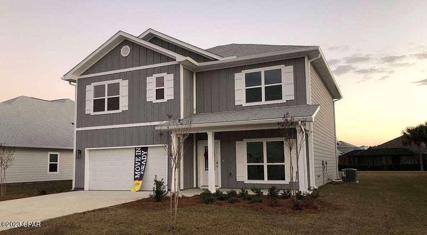 REDTAG Sale!! Special incentives for a limited time!  Tierra Verde is located on the desirable south side of Highway 98, providing easy access to shops, restaurants, a short drive to the beach and is 4.3 Miles to Naval Surface Warfare Center and 20 miles to Tyndall Airforce base. The ''Carol'' plan features a spacious back porch, Hardie siding, 9' ceilings on the first floor 8ft on the 2nd floor, EVP flooring, Ivory shaker style cabinetry in the kitchen and bathrooms, quartz countertops, and a modern tile shower. This energy efficient home offers ''Home is Connected'' Smart Home package, DEAKO switches, 1-year builder warranty and 10-year structural warranty. Pictures, photographs, floor plans, elevations, features, colors and sizes are approximate for illustration purposes only and will vary from the homes as built. Home and community information including pricing, included features, terms, availability and amenities are subject to change and prior sale at any time without notice or obligation.