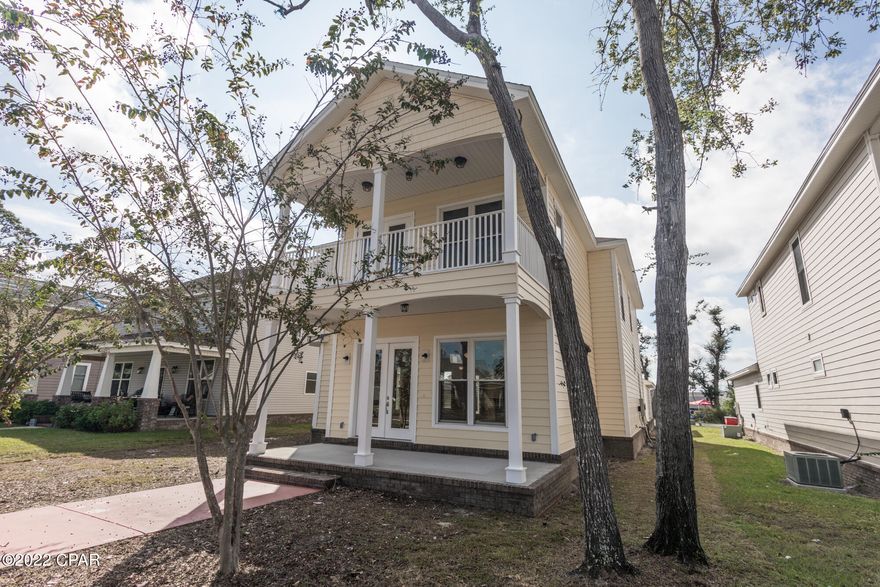 CURRENTLY UNDER CONTRACT, SELLER ACCEPTING BACKUP OFFERS. Welcome to Riverside Park! This neighborhood is full of amenities, including a pool, fitness center, playground, fishing dock on Mill Bayou, clubhouse, over 2 miles of paved walking trails, and 1/2 mile to North Bay Haven Charter School. Step into this gorgeous craftsman home and you'll love the open floor plan and features of a custom home. Kitchen has custom cabinets, stainless appliances, under-cabinet lighting, and a large granite island with breakfast bar, living, and dining areas. Enjoy the natural light from large windows, french doors, and soaring ceilings. Multiple balconies and patio areas make this home feel even larger. 2nd floor master suite features large walk-in closet, newer carpet, and spacious bathroom with jetted tub, tiled shower, dual vanities, and private balcony. Guest rooms and baths are nicely appointed and generously sized. 1st Floor has a guest bedroom and full bath.
Other features include transom windows, arches, and custom accents throughout the interior, gas fireplace, built-in speakers and bookshelves. Large 2 Car garage, dual HVAC units, covered entrance, columns, and so much more! See the Virtual Tour Today!
Dimensions, uses, and HOA amenities and fees are approximate, to be verified by buyer.