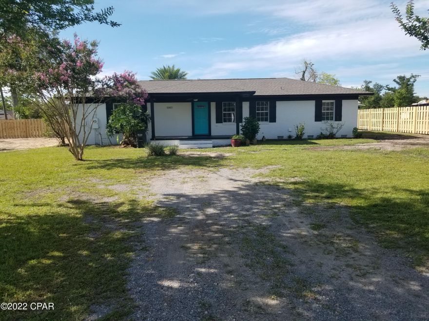 This all new 3-bedroom 2-bath fully remodeled inside out split floor plan located on a large corner lot with all new everything including appliances, HVAC, flooring and much more. Brand new kitchen, with bar, Master bedroom with two walk-in closets, master bathroom with walk-in shower. This open floor plan has a family room area with a walk-in closet as well as other storage areas throughout the house. Dining area is between the family room and kitchen and recessed lighting and fans in main rooms. A full hall bathroom with bathtub/shower combo next to the two nice size additional bedrooms. Utility room with washer/dryer hookups.  Call for a tour, will not last long. Sorry no pets allowed.