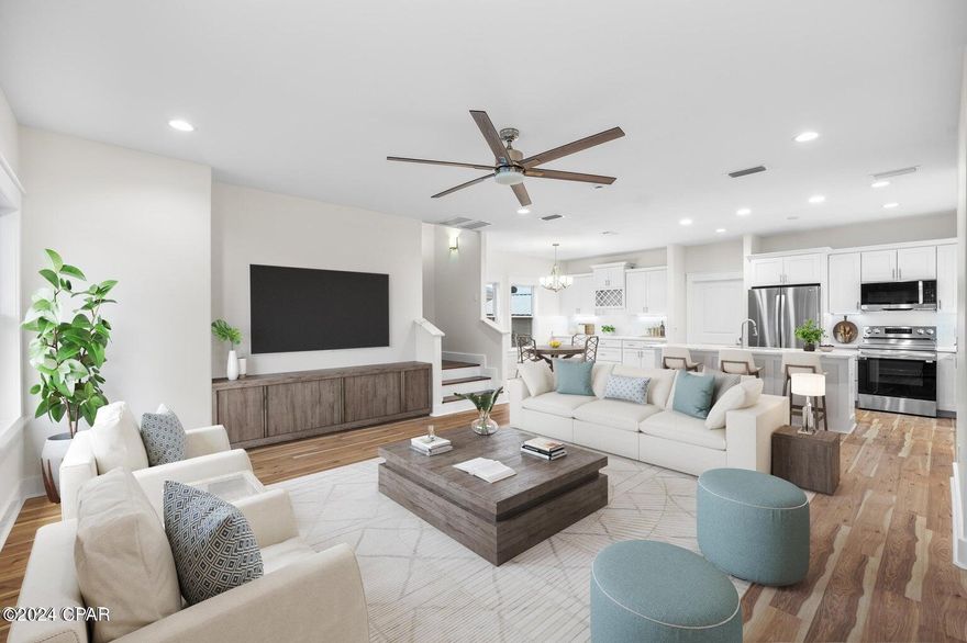 Gorgeous 4 bedroom 3.5 bath home located in the gated community of Paradise Grove on the west end of Panama City Beach. Home features 2 master suites, a 1 car garage, community pool, and much more! Must be pre approved to schedule showing.