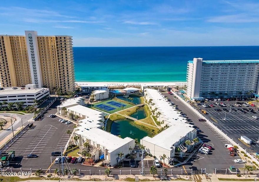 Discover Coastal Living at Its Finest at Sugar Beach C-2

Welcome to Sugar Beach C-2, a beautifully updated two-bedroom, two-bath waterfront condominium located on the sugar-white sands of Panama City Beach. This residence offers an exceptional blend of comfort, style, and coastal charm, making it ideal as a primary home, second residence, or investment property. New HVAC, New Furniture, _ So much more! 

Top Reasons to Own This Spectacular Condo

The thoughtfully remodeled kitchen features stainless steel appliances, a designer tile backsplash, and elegant countertops, creating a stylish and functional space for cooking and entertaining.

The expansive private balcony offers sweeping views of the freshwater lake, resort-style pool, and the emerald waters of the Gulf of Mexico, providing a stunning backdrop for both sunrise and sunset.

Seasonal beach service is included, offering two chairs and one umbrella for effortless days along the shoreline.

Residents enjoy access to a gulf-front pool, tennis courts, grilling areas, and a clubhouse, all within a professionally managed beachfront community.

The location is unmatched, allowing you to walk directly along the beach to Pineapple Willy's and reach Newby's Bar and other popular restaurants just one block away.

Prime Location in the Heart of Panama City Beach

Sugar Beach is located on the quieter eastern end of Thomas Drive, while still being close to everything Panama City Beach has to offer. Golf courses, grocery stores, shopping, dining, and family attractions are all nearby, creating a perfect balance of convenience and tranquility.

Surrounding attractions include Spinnaker Beachside Grill, WonderWorks, Shipwreck Island Waterpark, Schooner's Beachfront Restaurant, and Captain Anderson's Marina, known for fresh seafood, charter fishing, and dolphin excursions. Major retailers and grocery stores are within a short drive.

Interior Layout and Features

The primary bedroom includes a king bed and private bath. The second bedroom offers two twin beds, ideal for guests or family. The living area includes a queen sleeper sofa, providing additional flexibility for entertaining or overnight stays.

Resort-Style Amenities and Community Features

Sugar Beach is a well-maintained, low-rise beachfront community offering a gulf-front swimming pool, lighted tennis courts, shuffleboard, grilling areas, and a clubhouse. The property is professionally managed and known for its relaxed coastal atmosphere. Please note that this community does not have elevators.

A Coastal Lifestyle Worth Owning

Whether you are searching for a full-time beachfront residence, a refined vacation retreat, or a valuable investment opportunity, Sugar Beach C-2 offers an outstanding coastal lifestyle in one of Panama City Beach's most desirable locations.

Schedule your private showing today and experience the beauty and lifestyle this exceptional waterfront condo has to offer.