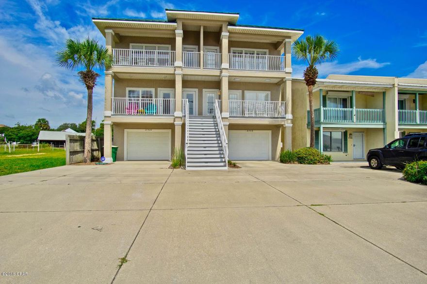 CURRENTLY UNDER CONTRACT, SELLER ACCEPTING BACKUP OFFERS Gulf Views.. Across the street from the beach. Quiet West End. Rental ready but never been rented. Exterior Elastomeric Paint 2017. New Custom Plantation Shutter and updated light fixtures. Large Garage and guest quarters.  main living area has open kitchen/dining/great room. Kitchen has stainless appliances, black granite counters and crown molding. 2nd level also has a bedroom and full bath. The 3rd level is where you find the master bedroom complete with a tray ceiling, crown molding, a large Jacuzzi tub, tile flooring and a double vanity and a private balcony. The fourth bedroom is also on the 3rd floor. All bedrooms have ceiling fans.  BUYER SHOULD VERIFY ALL IMPORTANT INFORMATION The home has a elevator that services all three floors. Two AC Units and two 50 gallon water heaters!