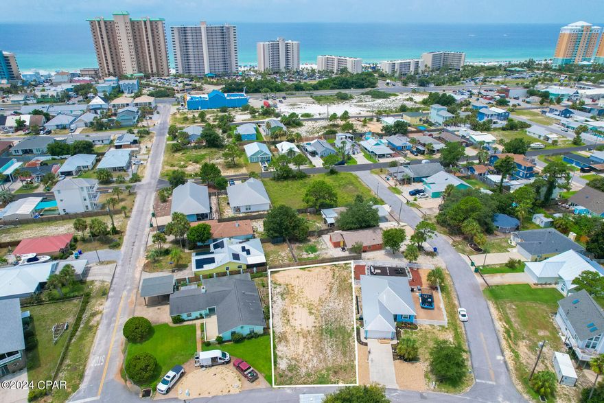 This prime S Lagoon lot has been cleared and filled and is ready to build on! Directly across from the Lagoon and just blocks from Richard Seltzer Park with beach accesses all along Thomas Drive, this lot has a constant breeze between the two bodies of water. This quiet and peaceful area is on fire and the time is now! Call today and make an offer!