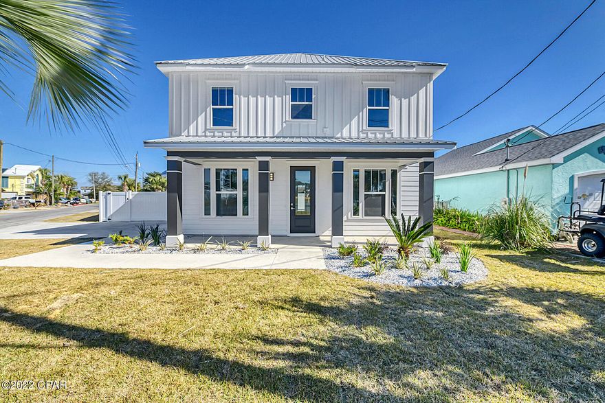 BRAND NEW CONSTRUCTION! Who wants a 6 bedroom, new home in prestigious Bid-a-wee? Just 634 steps to private & exclusive gate leading to your beachfront! From the front yard, you can feel and smell the gulf breeze. Exterior offers coastal curb appeal & a very private fenced in yard which hides the perfect pool & leaves plenty of room for play area & outdoor living area. Step inside, WOW! Custom tile, designer lighting, a fabulous kitchen, marble tops, upgraded appliances, enticing fireplace, beautiful tray ceilings, upgraded 80 gallon water heater, 2 A/C's, hurricane fabric for windows & impact resistant doors, spray foam insulation. The list goes on & on! If you want the ultimate in beach living, you will want this address! Call your favorite realtor today!