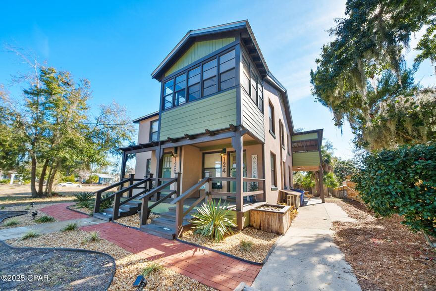 Charming & Renovated Duplex in Historic Cove - Investment Opportunity!

Welcome to 124-126 E 2nd Place, Panama City, a beautifully updated duplex in the heart of the historic Cove neighborhood. Just moments from St. Andrews Bay and downtown Panama City, this property offers a blend of historic charm and modern convenience, making it perfect for investors or those seeking a home with rental income potential.

Each unit features an identical floor plan, offering a functional and spacious layout. From the upstairs unit's porch, you can enjoy views of the water, creating a peaceful retreat right at home. The recently completed Beach Drive, just a short walk away, provides the perfect setting for biking, jogging, or leisurely strolls along the bay. With downtown Panama City only minutes away, you can easily explore local shops, restaurants, and entertainment—all within a 10 minute walk, or biking distance.

In 2023, major updates were completed, including new drywall, insulation, electrical, and plumbing. Updates have enhanced both the interior and exterior, with fresh paint, upgraded flooring, updated kitchens and bathrooms, and carefully restored details that highlight the home's character. The property also features thoughtfully designed outdoor spaces, added parking, and stylish finishes throughout. Currently furnished as a vacation rental, this duplex is move-in ready and offers a turnkey investment opportunity.

Whether you're looking to generate passive income, or own a piece of Panama City history, this versatile property is a rare find in a prime location. Reach out today to learn more!
