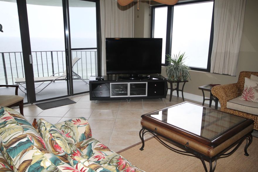 This is a beautiful unit with unbelieveable viws of the Gulf with over 30 feet on the Gulf side. This unit is on the West side with unobstructed viws of the beautiful sunsets. This complex is only 1 mile from St Andrews State Park.The bedrooms in this unit are very large. Amenities include: heated pool, baby pool and hot tub gulf side; lighted tennis court; shuffle board court; indoor racquet ball court; large sundecks; workout room with sauna; and owners' clubroom. All information is believed to be correct but should be verified by the buyers.