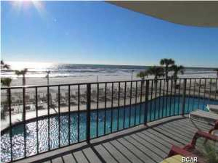 TWO GULF FRONT MASTER BEDROOMS in this beautifully updated 3 bedrooms/3 baths condominium at The Watercrest on Panama City Beach. This fully furnished unit is spacious with wonderful gulf views and you will love the coastal decor! The large balcony also gives you a great place to enjoy sunrises and sunsets. The kitchen was completely remodeled and features new counter tops, tile back splash, cabinetry and appliances. The dining area has a double tray ceiling accented with a new lighting fixture. The bathrooms (three of them!) have been updated with new counter tops, cabinets, lighting and plumbing fixtures. Tile and wood laminate throughout with carpet in the bedrooms. The Watercrest's architectural design, open space with beautifully landscaped atriums, covered walkways and first