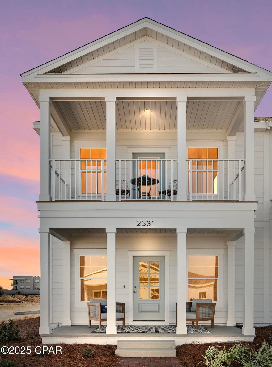 Incredible opportunity to own a new home in popular waterfront SweetBay with Priority Access to coveted University Academy! The Sabal plan by Harris Doyle Homes is part of the lock-and-leave cottage collection. These cottages are ideal if you're ready to stop doing yard work and enjoy the phenomenal lifestyle that SweetBay has to offer! The low fees cover all amenities, landscaping, irrigation, and even routine exterior maintenance! (Request fee sheet for details.) This stately home features 3 bedrooms and 3-1/2 baths. The downstairs primary suite has a spacious tile-to-ceiling shower and walk-in closet. There is also an upstairs primary suite with a balcony, and a third bedroom, also with its own ensuite bath. The kitchen includes stainless appliances and stone countertops. SweetBay is a walkable and golf-cart friendly community with unrivaled amenities: dock with Bay and Gulf access, boat launch for kayaking, private beach, paddle boarding, fishing, parks, junior olympic resort pool complexes, fire pits, grilling areas, sports court, miles of trails, Publix-anchored town center and future amenities including a marina! New home buyers even get priority access to top-rated University Academy, the #2 K-8 school in the state of Florida!