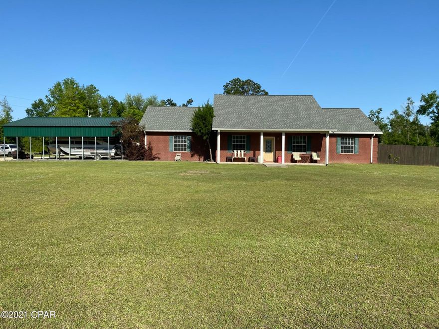 This exquisite home is sure to go fast! Property includes, commercial gas stove, porcelain tile and hardwood floors, carpeted bedrooms, lighted tray ceilings in two of the four bedrooms, three bathrooms, two have double vanities, crown molding, 9 foot ceilings. Two water heaters, split floor plan and lots of natural light. Outside there is a covered porch that is an outdoor kitchen with all the amenities to cook, wash, grill and chill. It overlooks the fiberglass pool that has a hot tub right in it! There is a 24x20 and 30x36 top of the line carport, 12 x 16 shed with ac, a 40 x 8 CONEX that is built out with amazing storage. All on 45 acres!! So much more, make an appointment soon or you will miss out on this prime property!!