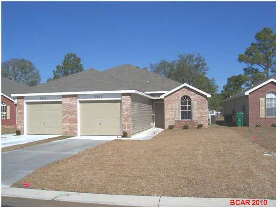 Home is located at the end of a cul de sac, 7 miles/10 mins fm Tyndall AFB. This bright, open concept home has 3 bedrooms, 2 full baths with skylights, 1350 sf with single car garage (two electric door openers). The master bedroom has its own bathroom and walk-in closet. The kitchen offers lots of counter and cabinet space as well as a pantry. The kitchen is bright and updated with a breakfast bar, an under-the-counter microwave, refrigerator w/ice maker and dishwasher. There is also a separate dining area. The washer and dryer area is located indoors. There is a vaulted ceiling, faux wood blinds and ceiling fans located throughout the home. Beautiful Berber carpet and neutral ceramic tile located throughout the home. Fenced in yard with 6' Privacy Fence and in-ground sprinkler system.