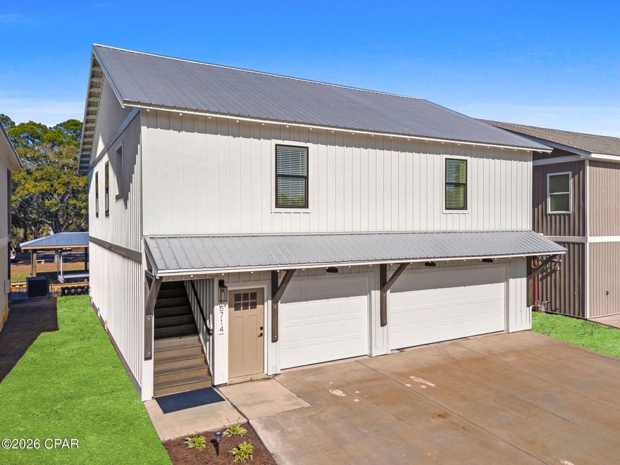 New Construction | Canal-Front | Boater's Dream Enjoy your Best Life!

Welcome to this brand-new canal-front home located in the gated Harbour Towne community on Panama City Beach. Designed for coastal living and serious boaters, kayaker's this property offers deep-water just minutes to the Gulf, with a seawall capable of accommodating a lift  for a reasonable sized vessel of your choice.

The home features 1,653 sq ft of living space with 4 bedrooms and 2 full baths, plus an impressive 1,492 sq ft three-car garage—perfect for vehicles, water toys, and storage. Inside, enjoy modern finishes including stainless steel appliances, luxury vinyl plank flooring, quartz countertops, and 9-foot ceilings, creating a bright, open, and contemporary feel throughout.

Harbour Towne offers resort-style amenities with two community pools and pickleball courts, all while maintaining low HOA dues of just $175 per month. The HOA includes lawn service, garbage pickup, and basic cable TV, allowing for easy, low-maintenance living.

Whether you're looking for a full-time residence, second home, Vacation Rental or boating retreat, this canal-front new construction delivers location, lifestyle, and value—all just minutes from the beaches of Panama City Beach.