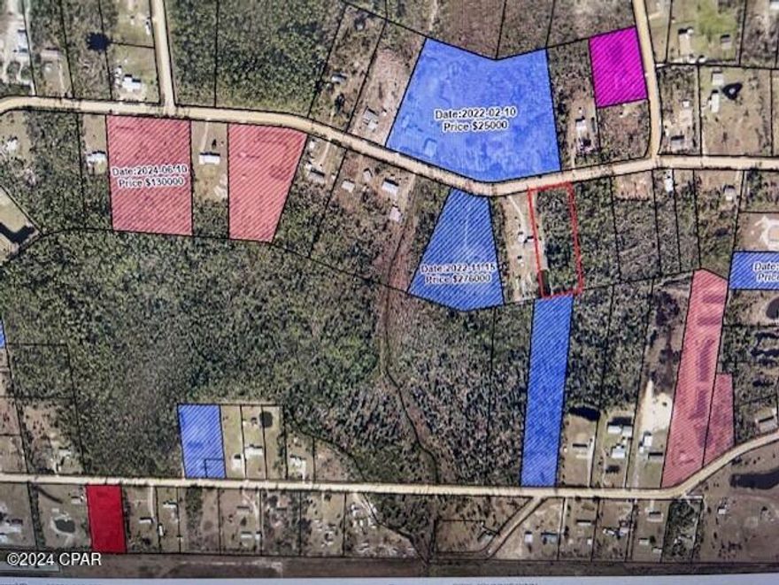 Great 2-acre lot to build your new home or New Mobile home, lot appears to be wooded, choose what you want to be cleared, also the ariel appears to share a small pond in the rear of the parcel. Buyers to verify with inspections. Seller has never visited the property. Peaceful location but convenient to Tyndall Air Force Base as well parks, shopping and approximate 20-30 min to the World's Most Beautiful Beaches. Call today for more details.