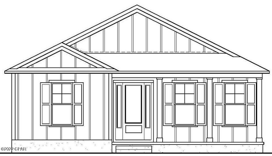 Entered for comp purposes only. The Orchid plan with Coastal elevation is an open contemporary 3-bedroom / 2-bath floor plan. Granite countertops & stainless steel appliances give the kitchen a polished finish. Nice laundry room is off the kitchen. Features a living area off the large covered back porch and separate dining space. Large master suite with tray ceiling, double sinks, walk in tiled shower, linen closet, & walk-in closet. Great covered porches on the front of the home and the back. Enjoy the sense of community at Sweetbay with the many parks, amphitheater, resort swimming pool, basketball court, ponds, sidewalks and trail system that leads to North Bay! University Academy is a top rated K-8th grade school located within the community, as well.