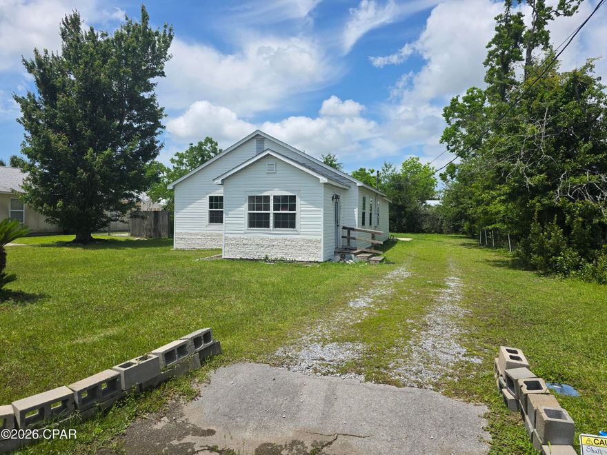 Located in central Panama City, you are within minutes of downtown Panama City and 15 minutes to Tyndall AFB. This home was renovated by previous owner back in 2018 with new roof, windows, HVAC and doors. This sale is a bankruptcy sale and subject to approval by the court. There is damage to one of the floor joist under the secondary bedroom and bathroom which makes the floor slant.