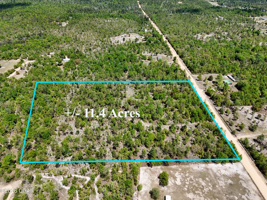 11.4 acres of privacy and seclusion! Bring your horses or farm animals. Build your dream home or place a manufactured home on this high and dry property. Located less than 2 miles off Highway 231, this property is perfect for anyone needing a little ''elbow room'' or wants a mini farm. The property is only 35 minutes from shopping, dining, and the world's most beautiful beaches, this land is priced to sell!