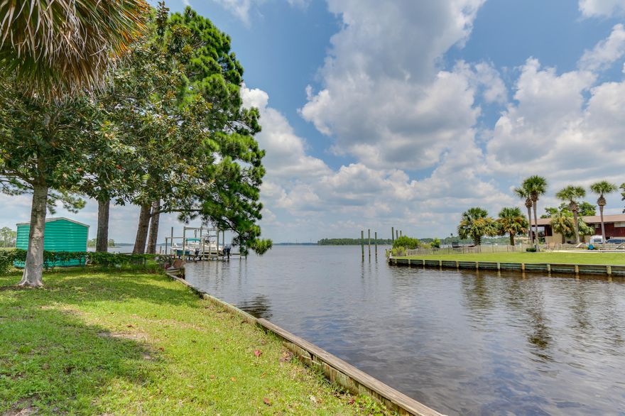 Waterfront brick home with pool in Lynn Haven at the mouth of the Bay with wonderful views. This home features large bedrooms, a great room, formal dining room and eat in kitchen. A large screened porch overlooks the pool and waterview for outdoor dining or entertaining. All new HVAC as of March 2018.  Please call your Realtor today to see this home!