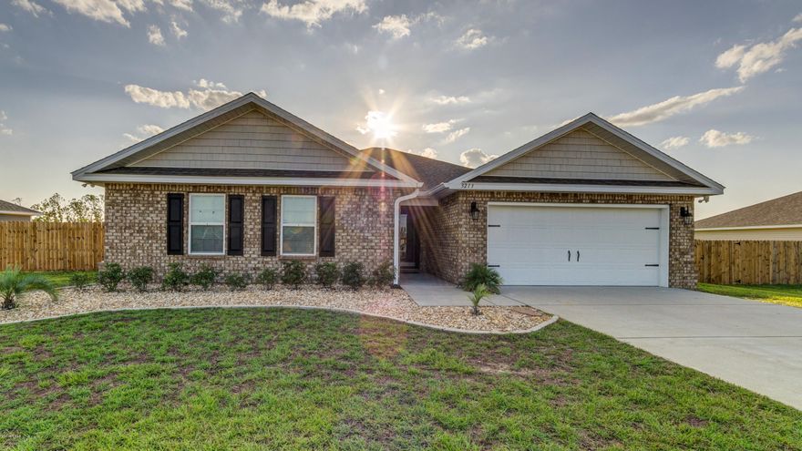 This 4 bedroom (split floorplan), 2 bath brick front home is located in the popular Magnolia Hills neighborhood! Home offers NEW roof, siding, freshly painted, new privacy fence, new luxury vinyl plank (scratch resistant) flooring throughout (except new carpet in bedrooms), Taexx pest control system in walls, wired for ATT fiber optic cable/internet, best of all large yards and NO HOA. Kitchen features breakfast bar, pantry, black appliances, and coffee/bar station with cabinetry. There is a dining area with French doors to covered back patio overlooking LARGE yard. Updates since purchase include - Levolor blinds, shallow well, privacy fence and landscaping. No flood insurance reqd. All sizes/info/measurements are approx, verify if important.