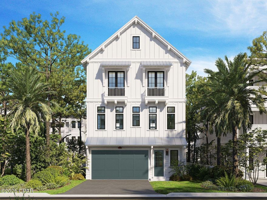 Nestled within a thoughtfully developed waterside community, this exquisite four-story residence by 30A Builders seamlessly blends coastal design with contemporary elegance. Spanning 3,700 square feet, this home exemplifies superior craftsmanship while prioritizing comfort and livability. Conveniently located near the community pool, clubhouse, and kayak launch, this property offers a prime position for enjoying a wealth of amenities, alongside ample spaces for work, play, and relaxation.
Upon entering, you are greeted by sophisticated shellstone floors and custom niches that showcase art, all beautifully illuminated by tailored downlighting. The thoughtfully designed layout includes a three-stop elevator and a versatile flex room that serves as an ideal space for guests, a home office, or a cozy retreat.
Step outside to discover your private backyard oasis, featuring lush landscaping, a generously sized pool, and low-maintenance artificial turf perfect for sun-soaked afternoons or serene sunsets with family and friends. The first level also accommodates a guest room and a shared full bath, enhancing its inviting atmosphere.
With a reverse floor plan, the heart of the home is on the second level, where a modern chef's kitchen awaits. Outfitted with a sleek black ZLINE gas range, a commercial-sized French door refrigerator, and a glass-front butler's pantry, this culinary space is both functional and stylish. Expansive floor-to-ceiling windows flood the dining and living areas with natural light, creating an airy ambiance. The eat-in island and covered porch offer seamless opportunities for indoor-outdoor living, perfect for gatherings.
On the third level, the primary suite stands as a tranquil sanctuary, featuring a stunning cobblestone accent wall with floating built-ins, a luxurious freestanding tub, an oversized walk-in shower, and a custom plaster vanity in the spa-like bathroom. A spacious walk-in closet completes this retreat, while a private balcony provides a serene escape with views of the nearby lake. This level also includes a guest room, a cozy bunk room, a full bath, and a comfortable living area with a beverage bar, ensuring ample space for relaxation.
The fourth level boasts an additional flex space and leads to an expansive rooftop deck complete with a summer kitchen and covered dining area. This versatile space is ideal for entertaining or unwinding, all set against the backdrop of the charming, tree-lined streets of one of Inlet Beach's most vibrant communities.
This property invites you to experience the perfect blend of luxury and lifestyle, offering a harmonious retreat for both everyday living and special occasions.