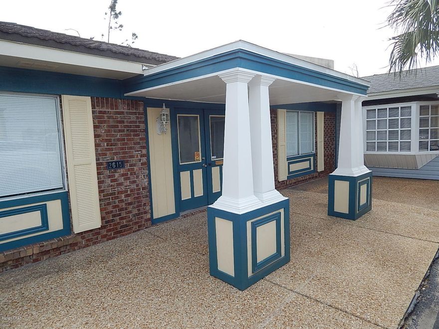 Rare find on 23rd St. in the heart of Panama City with easy access to the beach. Lease/Rent includes Water, Sewer, Garbage. NO ADDITIONAL CAM CHARGES.  This office space has 4 individual or private offices all about 9x10 with handwash sink in each office. The is also a 10x10 reception area, and a 9x10 storage or breakroom. You walk into a good sized Lobby 10x15 that makes it a comfortable size for you clients and customers. There is also a executive office with private shower and sink that is approx 9x16. This space  used to be a medical clinic for several years. Would make a great physical/Massage therapy office since it has all the rooms set up.