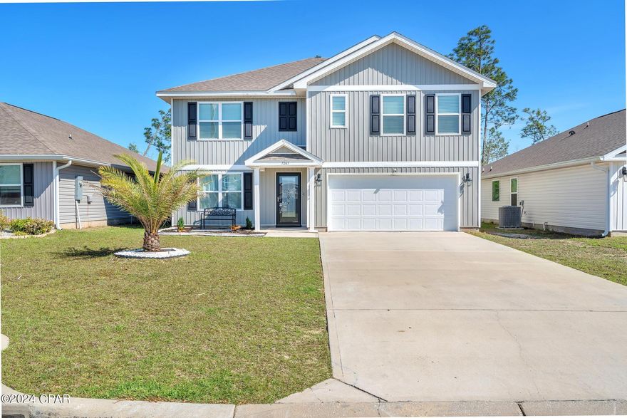 CURRENTLY UNDER CONTRACT, SELLER WILL CONSIDER BACKUP OFFERS

Welcome to this beautiful home in Barrett's Park. This is a Hayden floor plan. Nestled on a peaceful cul-de-sac, this property boasts five bedrooms and three bathrooms, 2556 sq. ft., offering ample space for you to grow and thrive.  You are greeted by the charming board and batten entryway with a large office / flex room on the right.  The heart of this home is the stunning kitchen featuring elegant quartz countertops, upper cabinet lighting and marble backsplash, all perfect for hosting gatherings.  The shiplap accents and the cozy ambiance of a built-in electric fireplace, complete with cabinetry for extra storage are all in the Family Room.  There is a bedroom and full bath on the first floor for your guests.  Heading upstairs there is a large Main Bedroom with an en-suite that you can relax and unwind in the spacious main bathroom designed for comfort and luxury.  Also on the second floor there are three other bedrooms and a loft / living room area for one to work out, watch TV, play games, whatever you might choose.  Don't miss your opportunity to make this beautiful property your own - schedule a viewing today and let your dream of homeownership become a reality!