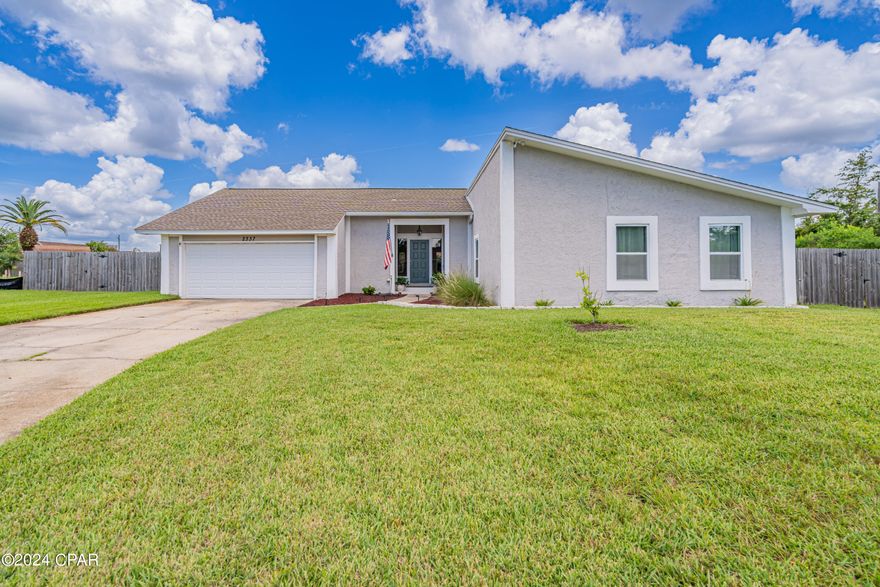 This home offers an ideal living experience with its thoughtfully designed layout and recent renovations. Spanning approximately 1,928 square feet, the house features three bedrooms and two bathrooms, providing ample space for comfortable daily living. The open floor plan creates a seamless flow between the living areas, allowing for versatile usage and easy entertaining. Enjoy the privacy of the primary bedroom situated on one side of the home, while the additional bedrooms are located on the opposite side. Numerous upgrades, including recessed lighting and skylights, enhance the home's inviting atmosphere. The fenced backyard provides a secure and private outdoor oasis, perfect for personal relaxation or hosting gatherings. This move-in ready property presents an excellent opportunity to settle into a well-maintained, turn-key residence. The seller is offering an AHS home warranty valued at $810.