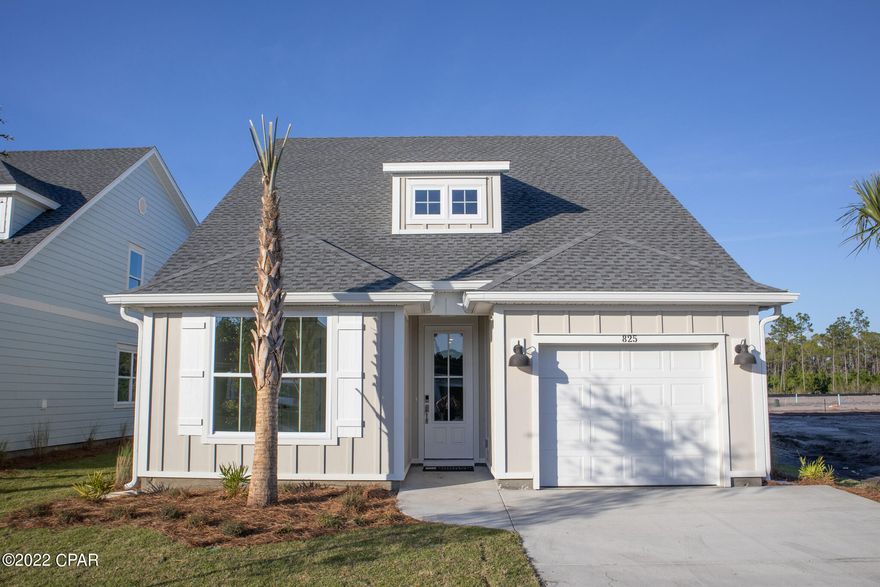 Breakfast Point East is now selling! Live within 2.5 miles of ''The World's Most Beautiful Beaches''.  This 4-bed 3 bath Seaside plan by Truland Homes offers designer selected upgrades that will allow you to enjoy your beach retreat.  Interior features 9-foot ceilings on both floors with 8-foot-tall doors, full tile bathrooms with tile shower surrounds 

 and EVP flooring, Upgraded Quartz countertops, gas range, and stainless-steel appliances.  Exterior features cement board siding, hurricane fabric, and full yard landscaping.  The new section of this community is close to shopping, restaurants, and the new medical facility on Hwy 98.  Call today to schedule your private showing as this home or come by the model home Wednesday - Sunday.  Photos are of another like plan and options may vary