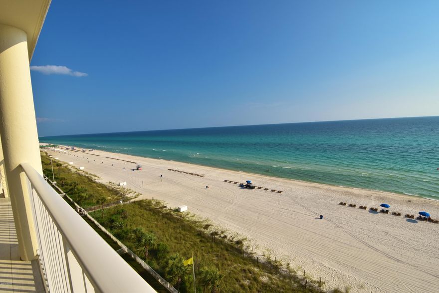 Enjoy coastal living at its finest in this 3BR/3BA Gulf front condo with the best floor plan on the beach!  The large living area and all bedrooms feature floor to ceiling glass windows to maximize the spectacular Gulf views throughout. The kitchen has an open view to the living area also providing breathtaking views.  Another sought after feature is the huge balcony accessed through the living area or the two large Master suites.   The third bedroom is another private suite with its own balcony, kitchenette and full bath.  An added bonus is the nice size laundry room with full size washer and dryer, built-in cabinets, utility sink and plenty of extra space for additional storage. Extra features include surround sound! This is a one owner, well-cared for non-rental residence and it Decorated with light colors and furnishing that capture the coastal feel throughout.  Several upgraded features are included.  Come see why Long Beach Resort, a gated community, is such a desirable property with 1,300 feet of un-crowded beaches and quiet serenity.  Revel in the many resort amenities boosting a beautiful lagoon pool adorned with island waterfalls and tropical landscape, 2 additional pools and 3 hot tubs, The Hangout Bar and Grill for poolside dining, all overlooking the emerald waters and white sandy beaches of the Gulf of Mexico, and more!  Call today for your private showing.