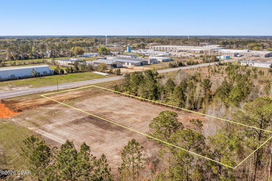 Prime Commercial Opportunity in the Chipley Industrial Park! This 1.12± acre parcel has been recently cleared and offers an excellent site for your next business venture or investment. Located within the established industrial park in Chipley, this property provides nearby utilities and convenient access for commercial or light industrial use. The cleared layout makes it easy to visualize development while helping reduce initial site preparation costs. Surrounded by other industrial and commercial operations, this parcel offers a strategic location for warehouses, service businesses, distribution, or other compatible uses. Don't miss this opportunity to secure a ready-to-build commercial parcel in one of Chipley's growing industrial areas.