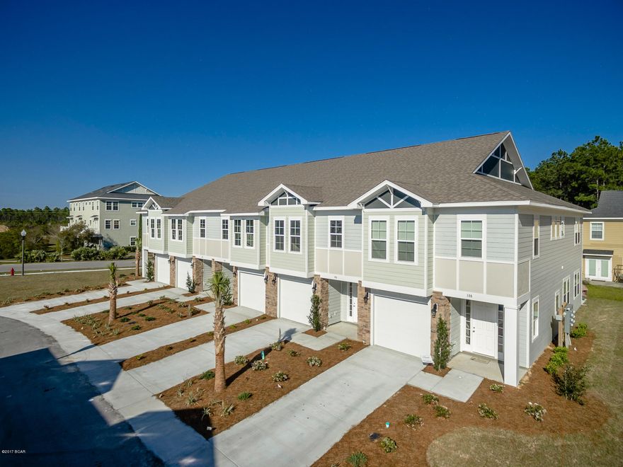 Location! Location! Location! A short distance from the beach, shopping and restaurants. Centrally located to most beach schools. The Interior Sutherland plan offers an open concept and 10 ft. ceilings . Featuring ivory color toned cabinets, and granite counters throughout. Stainless steal appliances, and luxury wood look vinyl flooring. Upstairs you will find 3 bedrooms and 2 baths. Master bath features a tiled shower and a separate garden tub.

.**Pictures may be of similar, but not necessarily of subject property, including exterior and interior colors.