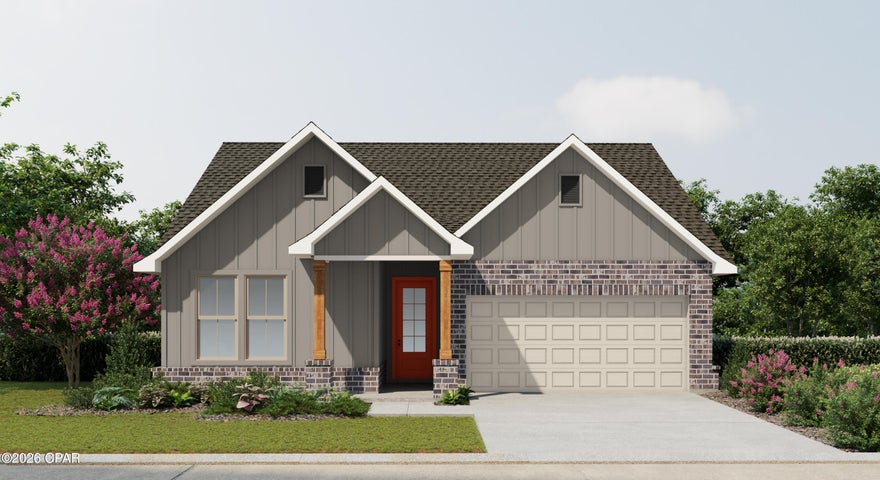 A boater friendly community, with waterfront and water view homesites, centrally located in Panama City, being within 1 mile to a wide variety of new restaurants and shops on 23rd Street and within 2 miles from the Hathaway Bridge connecting you to the sugar-white sandy beaches of Panama City Beach. Boaters and water enthusiasts will love this community where every homesite either has water frontage for a future dock or extra space within the homesite to store your boat, and a public launch within the community, starting at an attainable price point. WATERFRONT LOT! The WELLINGTON II I in Saltaire community offers a 3BR/2.5BA open design with flex space. Special Features: double vanity, garden tub, separate custom tiled shower, and walk-in closet in master bath, double vanity in 2nd bath, kitchen island, pantry, covered porches, undermount sinks, undermount cabinet lighting, custom kitchen backsplash, crown molding, LED lighting, smart connect WIFI thermostat, framed mirrors in all bathrooms, landscaping, architectural 30-year shingles, flood lights, and more! Energy efficient features: water heater, electric kitchen appliance package, vinyl Low E windows, and more! Energy Star Partner. *PRICE SUBJECT TO CHANGE ONCE SELECTIONS ARE COMPLETE*